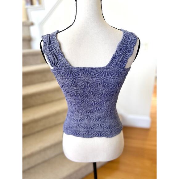 Bundle Free People Love Letter Camis Blue & Pink Stretch Floral Print - Picture 6 of 9